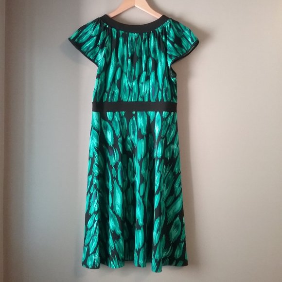 🌞 Apt 9 Green & Black A-line Dress | Small - Picture 6 of 14